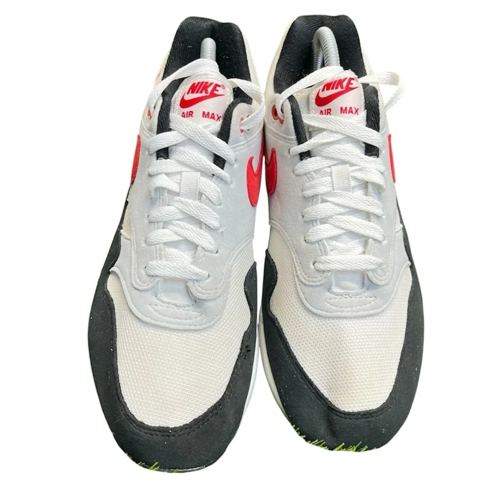 Nike Air Max 1 Chili 2.0 FD9082-101 White University Red Bred Mens Size 9.5 - Picture 5 of 8